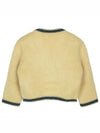 Mohair Wool Cardigan Pale Yellow - CELINE - BALAAN 3