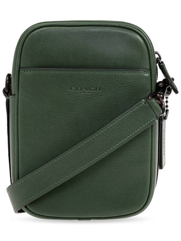 Coach Leather Shoulder Bag, Men's, Green - COACH - BALAAN 1