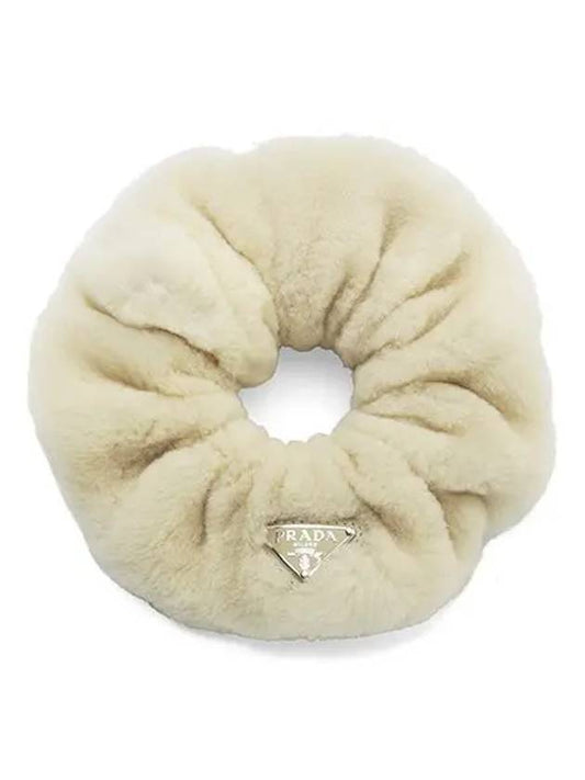 Shearling Scrunchie Ecru - PRADA - BALAAN 2