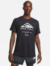 Men's Dry Fit Run Trail Short Sleeve T-Shirt Black - NIKE - BALAAN 9