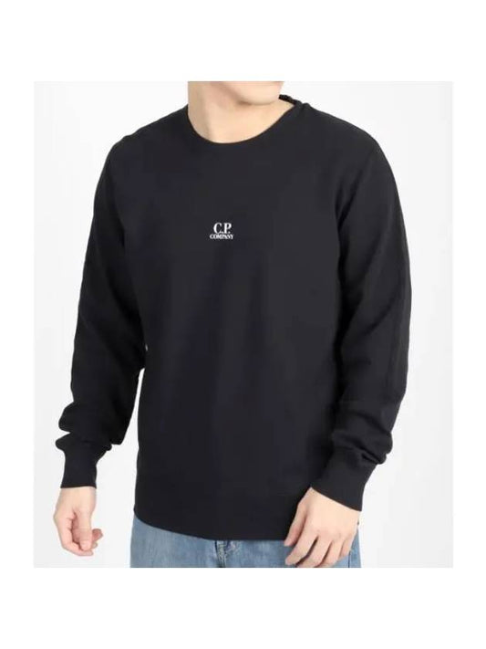 Sweatshirt Light Fleece Logo Sweatshirt 16CMSS162A 002246G 999 Light Fleece Logo Sweatshirt - CP COMPANY - BALAAN 1
