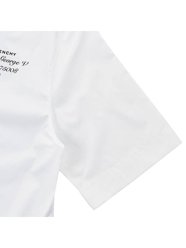 Chest logo half sleeve shirt BM60T51YBX 100 - GIVENCHY - BALAAN.