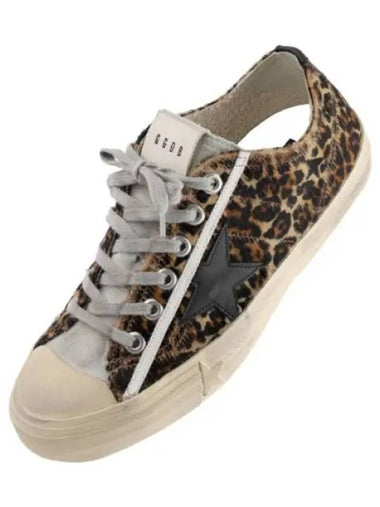 V Star Sneakers Leopard Pony Skin Black - GOLDEN GOOSE - BALAAN 1