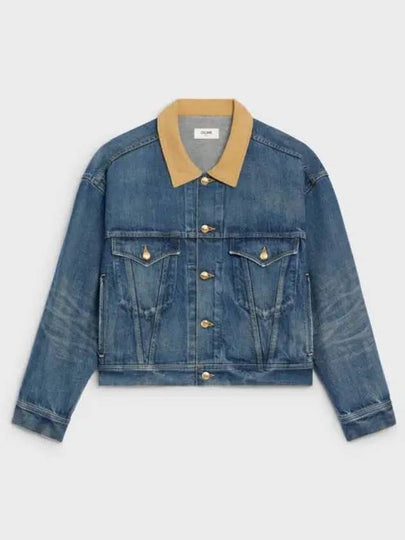 Trucker Denim Jacket Blue - CELINE - BALAAN 2