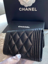 Boy  Flap Card Holder Grained Calfskin Ruthenium Black - CHANEL - BALAAN 3