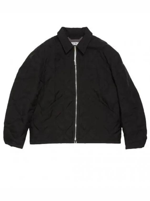 Back Logo Quilted Zip-Up Padding Black - ACNE STUDIOS - BALAAN 2