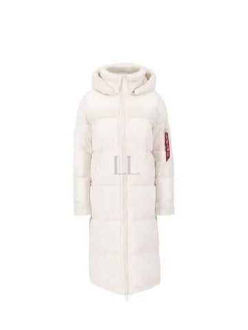 Women s Long Padded Jumper 108007 578 JET STREAM WHITE - ALPHA INDUSTRIES - BALAAN 1