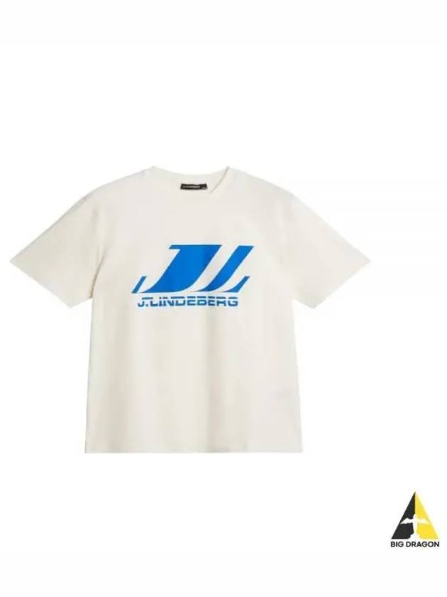 Parcy Logo Short Sleeve T-Shirt Cloud White - J.LINDEBERG - BALAAN 2