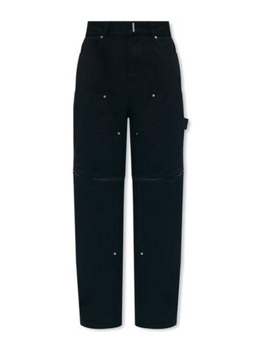 Zip Off Carpenter Straight Pants Black - GIVENCHY - BALAAN 1