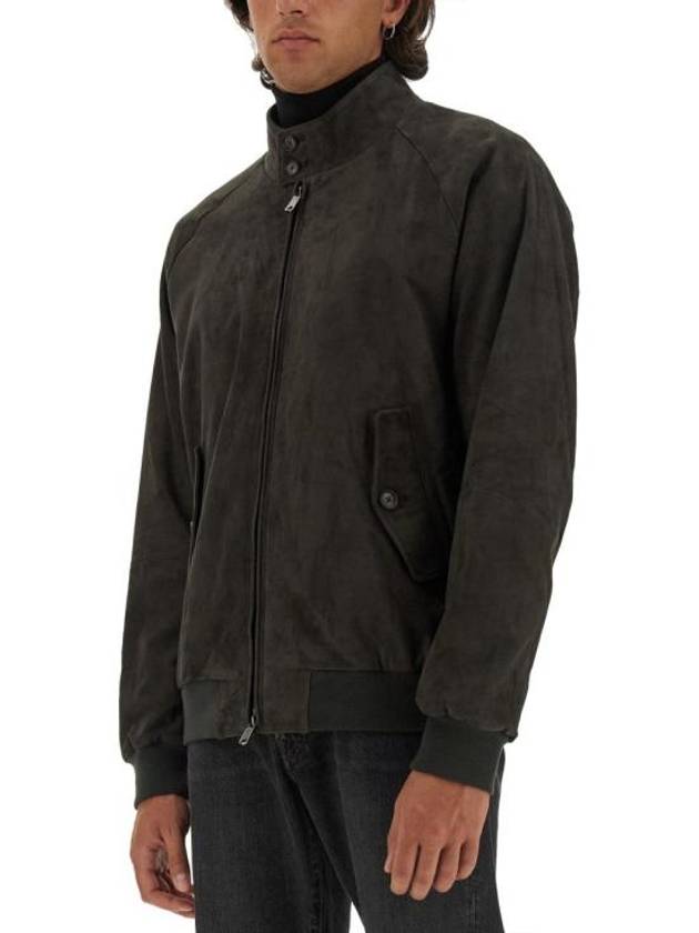 G9 Slim Fit Suede Jacket Black - BARACUTA - BALAAN 5