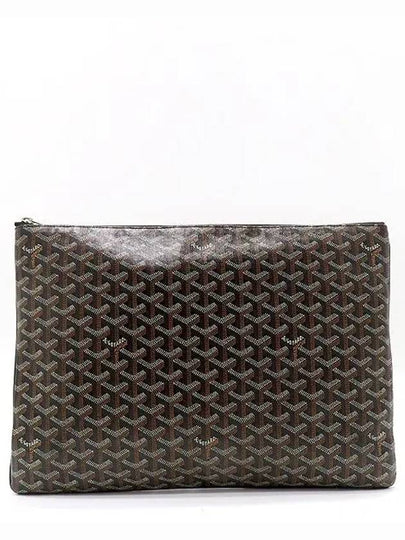 NOIR black logo PVC SENAT Sena GM clutch - GOYARD - BALAAN 2