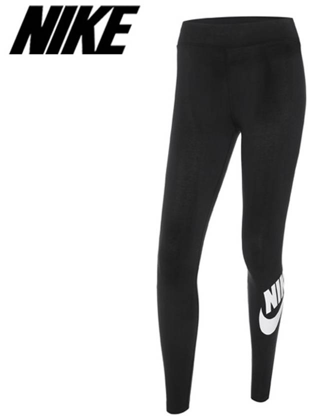 Sportswear Essentials GX Women s Interseasonal High Rise Futura Leggings Black CZ8528 010 - NIKE - BALAAN 1