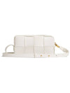 Intrecciato Cassette Leather Mini Cross Bag Taupe White - BOTTEGA VENETA - BALAAN 3