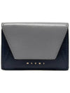 Logo Leather Half Wallet Grey - MARNI - BALAAN 6