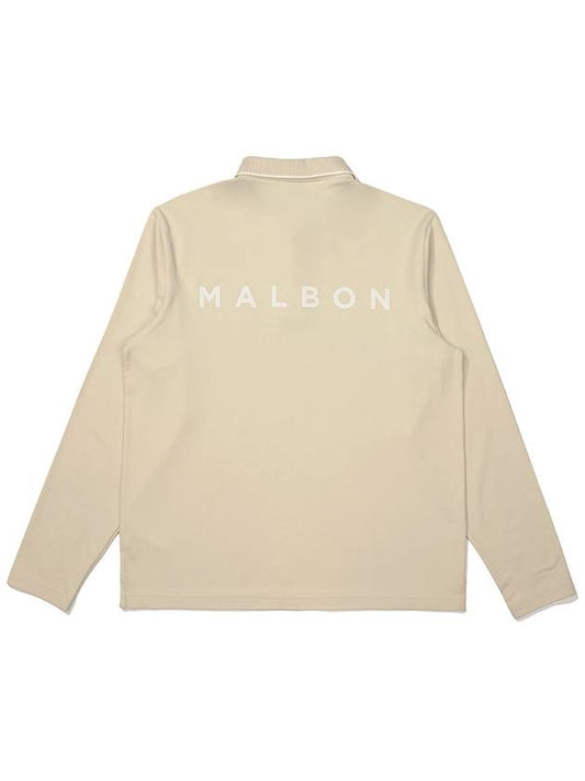 Basic brushed collar t shirt BEIGE MAN - MALBON GOLF - BALAAN 2