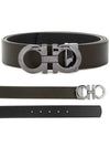 Gancini Reversible Adjustable Leather Belt Black - SALVATORE FERRAGAMO - BALAAN 2