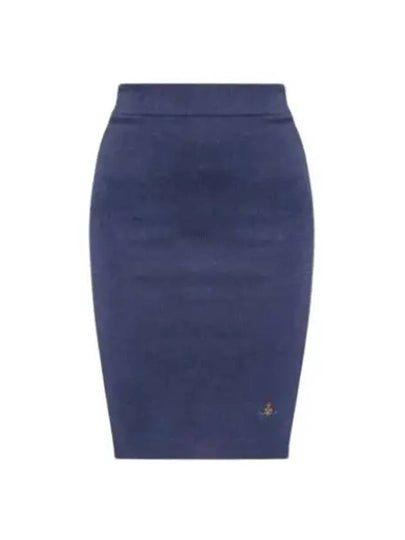 Embroidered ORB Pencil Skirt Navy - VIVIENNE WESTWOOD - BALAAN 2