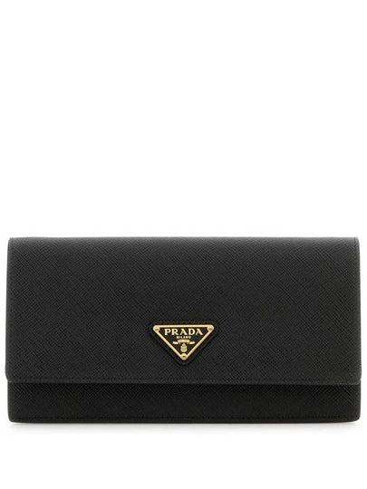 Triangle Logo Leather Mini Bag Black - PRADA - BALAAN 2