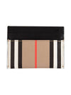 Sandon Icon Stripe Card Wallet Beige Black - BURBERRY - BALAAN 2