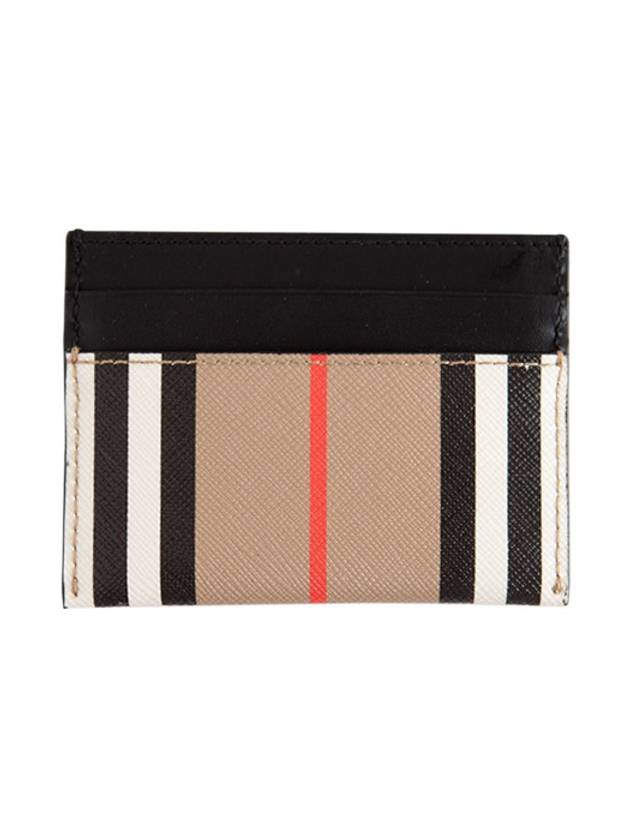 Sandon Icon Stripe Card Wallet Beige Black - BURBERRY - BALAAN 2