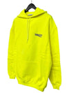 Women's Wave Logo Hooded Sweatshirt Neon Yellow - BALENCIAGA - BALAAN.