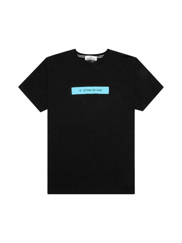 Micro Logo Print Short Sleeve T-shirt Black - STONE ISLAND - BALAAN 8