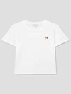 Fox Head Patch Regular Short Sleeve T-Shirt White - MAISON KITSUNE - BALAAN 3