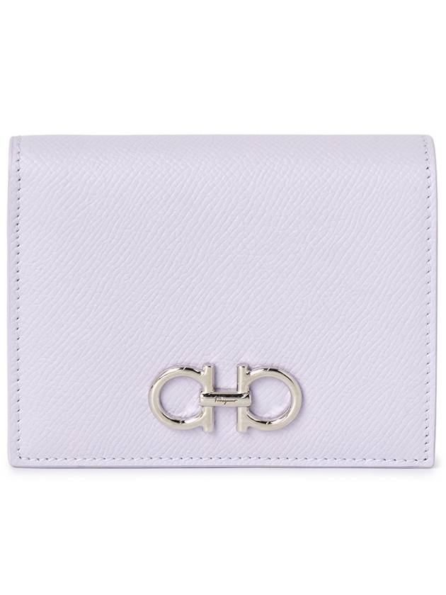 Gancini Compact Half Wallet Lavender - SALVATORE FERRAGAMO - BALAAN 2