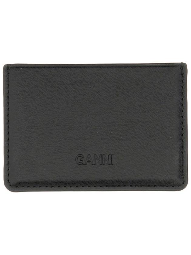 Bou Butterfly Card Wallet Black - GANNI - BALAAN 3