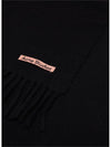 Wool Fringe Muffler Black - ACNE STUDIOS - BALAAN 7