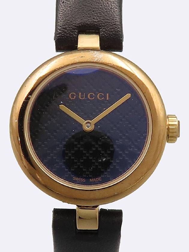 Gucci 404233 141 5 Diamantissima 27MM Round Gold Ladies Leather Band Watch - GUCCI - BALAAN 1