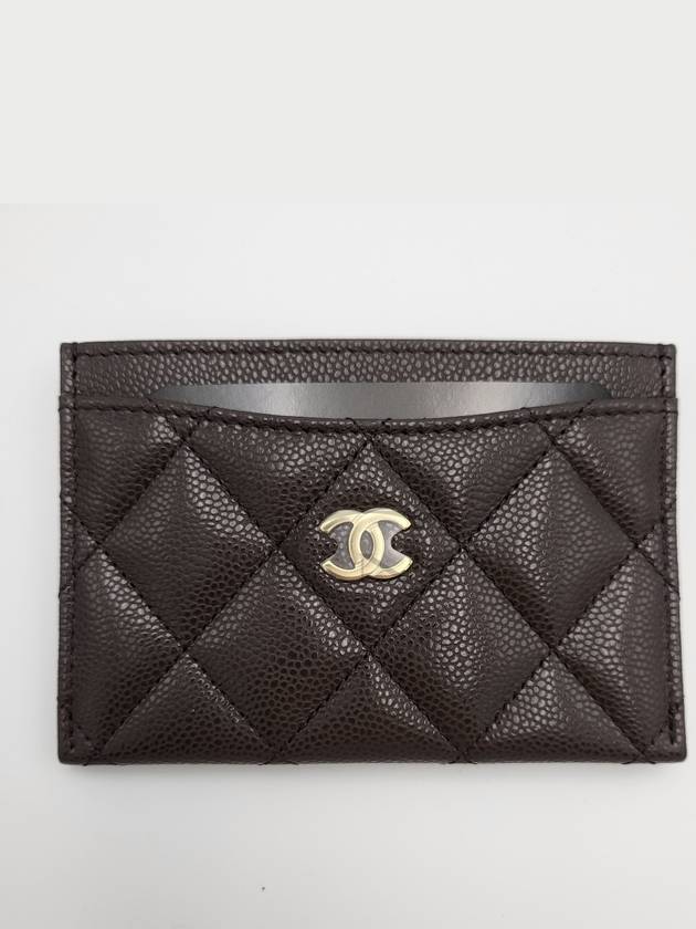 Classic card wallet holder dark brown gold AP0213 - CHANEL - BALAAN 5