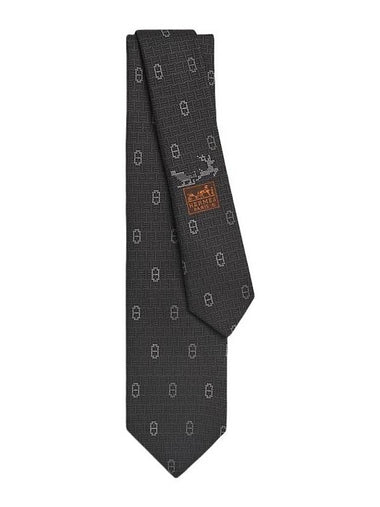 Men's Maillon D'hiver Tie Noir - HERMES - BALAAN 1