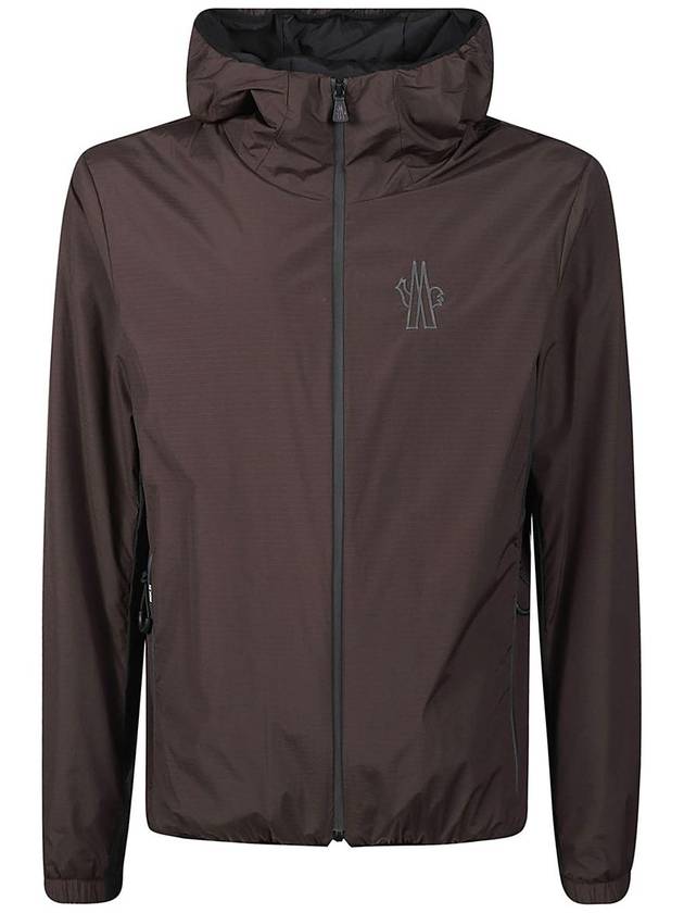 Men's Bissen Zip-Up Hoodie Dark Brown - MONCLER - BALAAN 2