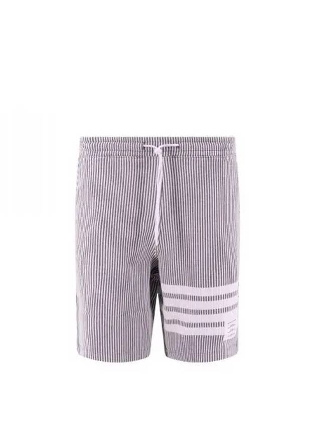 Seersucker Loopback 4-Bar Sweat Shorts Light Grey - THOM BROWNE - BALAAN 2