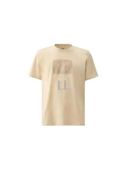 30/1 Jersey Label Style Logo Short Sleeve T-Shirt Beige - CP COMPANY - BALAAN 2