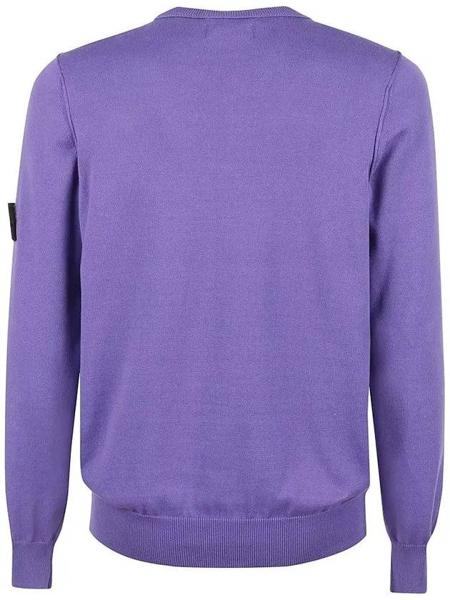 Crewneck Soft Cotton Knit Top Lavender - STONE ISLAND - BALAAN 3