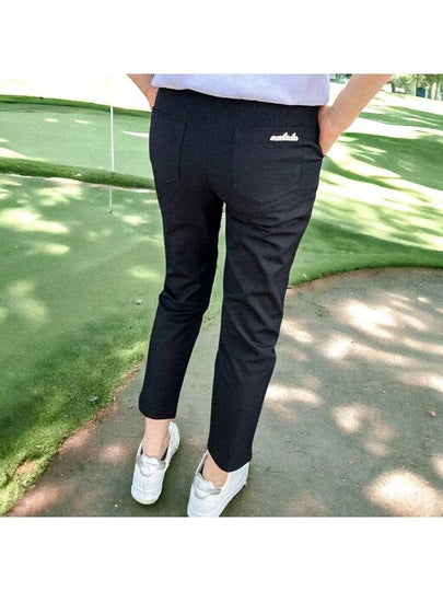 Stretch Cropped Pants Stretch 9-quarter chino pants BLACK - MONBIRDIE GOLF - BALAAN 2