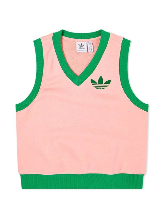 Original Adicolor Heritage Logo Crop Vest Pink - ADIDAS - BALAAN 1
