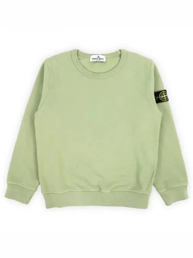 Kids Wappen Patch Organic Cotton Fleece Sweatshirt Green - STONE ISLAND - BALAAN 2