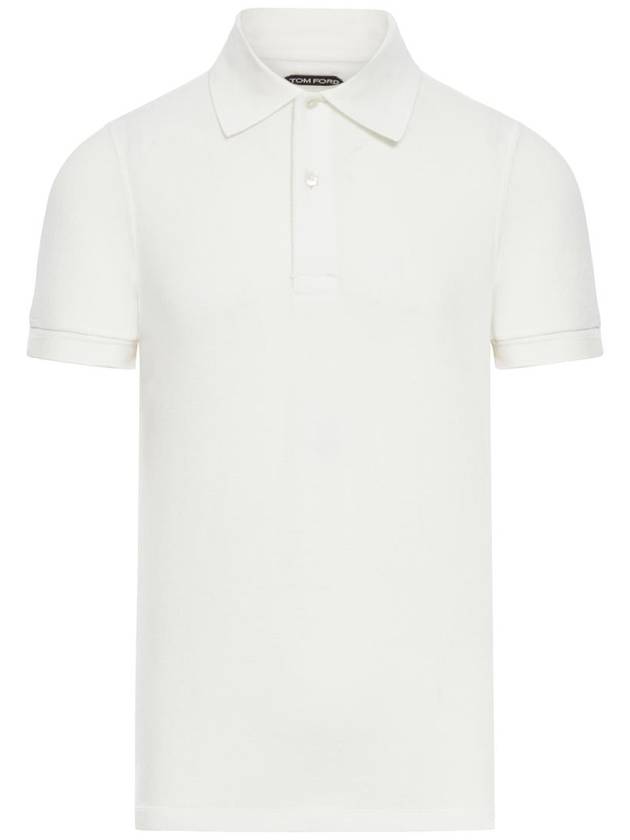 terry cotton short sleeve PK shirt white - TOM FORD - BALAAN 2