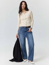 Sage straight denim pants - CLAIR DE SAGE - BALAAN 2