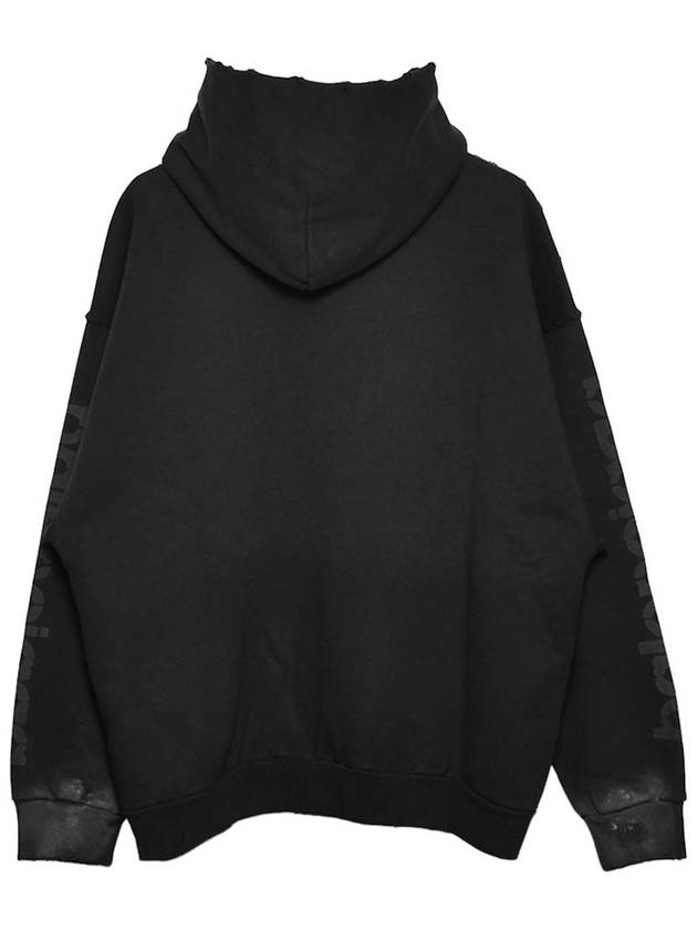 Logo Print Hoodie Black - BALENCIAGA - BALAAN 3