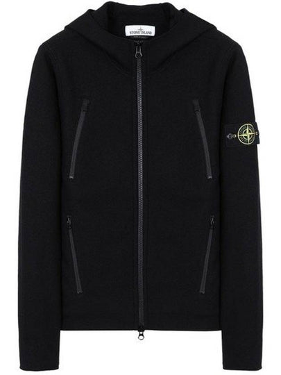 Wappen Patch Wool Zip-Up Hoodie Navy - STONE ISLAND - BALAAN 2