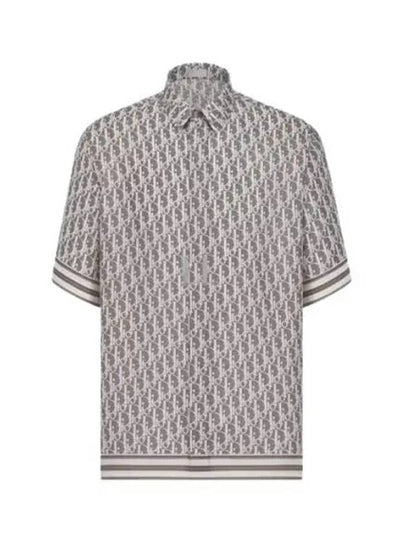 Oblique Short Sleeve Shirt Grey - DIOR - BALAAN 2