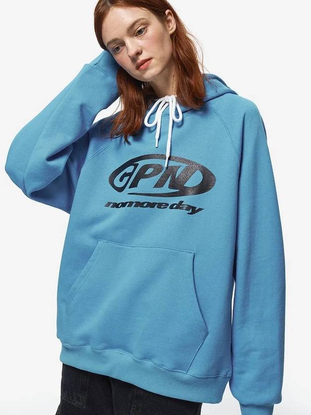 Oval C Logo Raglan Hooded Top Blue - CPGN STUDIO - BALAAN 3