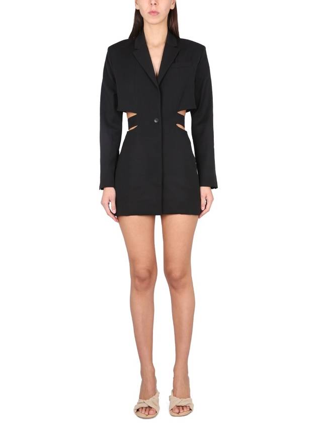 La Robe Bari Blazer Midi Dress Black - JACQUEMUS - BALAAN 3