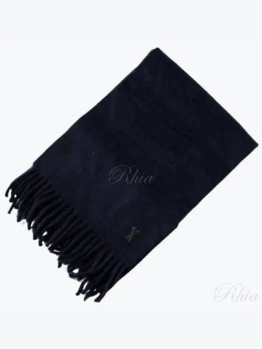 Scarf Muffler De Coeur Navy USF421 - AMI - BALAAN 1