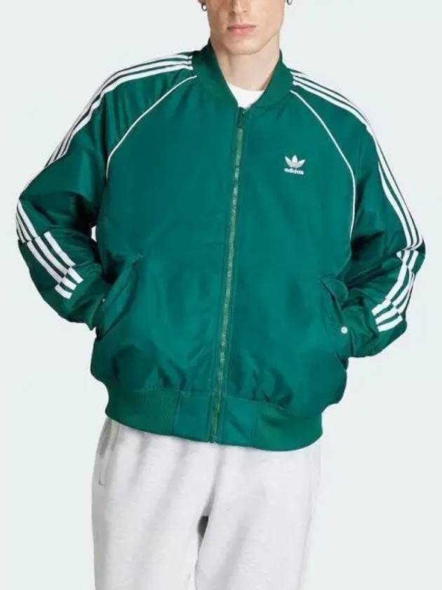 Premium Collegiate Varsity Bomber Jacket Green - ADIDAS - BALAAN 1