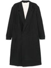 Double Breasted Maxi Single Coat Anthracite - LEMAIRE - BALAAN 1